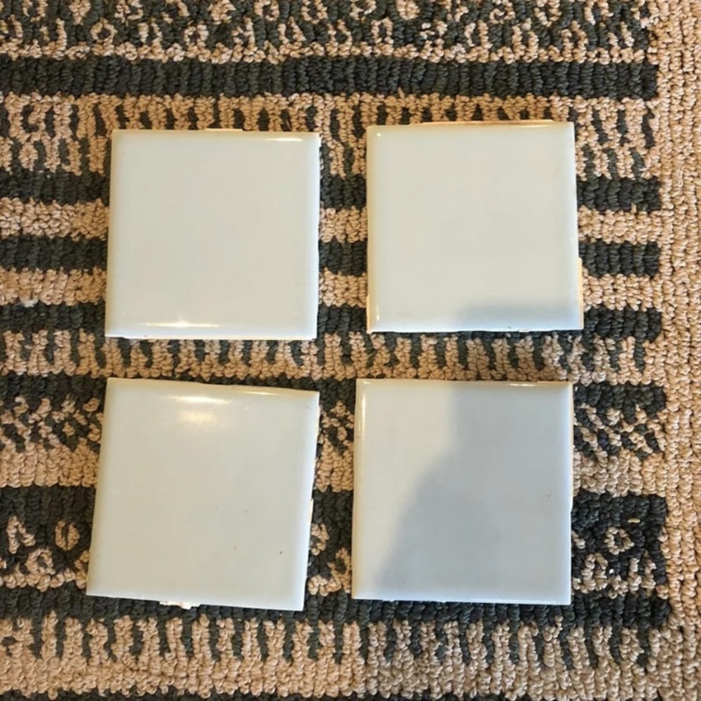 Vintage baby blue ceramic tile